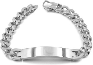 the jewelbox Stainless Steel Rhodium Bracelet