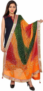 FHCreation Georgette Printed Women Dupatta