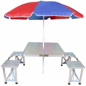 FAB Innovations Fabric Table & Bench Set