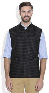 ARUNA KULLU HANDLOOM Checkered Men Waistcoat