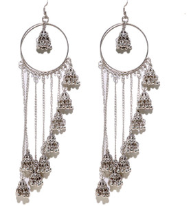 Buy Shining Angel Beautiful Long Bali Jhumki Silver