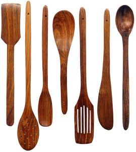NABIL CREATION wooden spoon Wooden Cutlery Set (Pack of 7) Wooden Cutlery Set