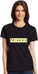 ShikharRetails Typography Women Round Neck Black T-Shirt