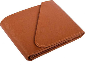 RFID Men Casual Tan Artificial Leather Wallet