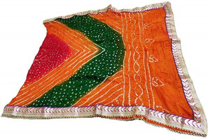 खाटूश्याम क्रेएशन्स महिलाओं के लिए सिल्क ब्लेंड प्रिंटेड, एम्बेलिश्ड दुपट्टा