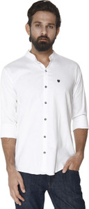 FUBAR Men Solid Casual White Shirt