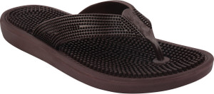 TeeAn Men OKG Brown Acupressure Health Slippers & Flip Flops