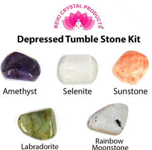 REIKI CRYSTAL PRODUCTS For Depressed Crystal Tumbles Set Decorative Showpiece  -  20 cm