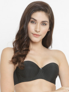 PrettyCat PrettyCat Strapless Pushup Striped Bra. Women T-Shirt Heavily Padded Bra