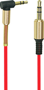 MX AUX Cable 3 m Copper Braiding Premium 3.5 mm Stereo Audio Aux-Cable with Right Angled 3.5mm for Car Home Speaker 3Mtr