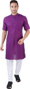 Rajubhai Hargovindas Men Solid Straight Kurta