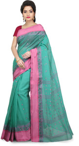 WoodenTant Woven Jamdani Pure Cotton Saree