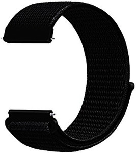 CellFAther Soft Nylon Sport Strap Replacement with Velcro Connector Wristband for Fitbit Versa Fitness Smart Watch Jet Black (Watch not Included) Smart Watch Strap