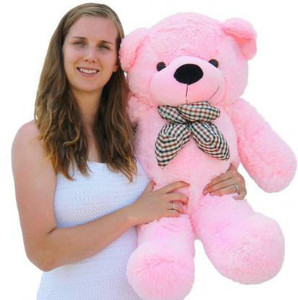 MSY TOYS Giant Life Size , Long Huge Teddy Bear(Best for Someone Special) Anu-Teddy_2 Feet _Pink  - 60 cm
