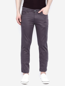 GIORDANO Slim Fit Men Grey Trousers