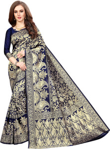 Shiroya Brothers Self Design Banarasi Cotton Silk Saree