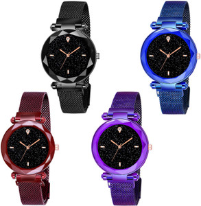 Shunya 451-452-453-455 21st century Magnetic Chain Belt Analog Watch  - For Girls