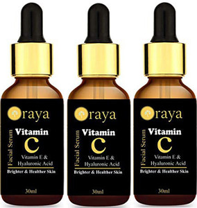 Oraya Vitamin C Face Serum For Skin Brightening, Skin Toning & Anti Ageing (30 ml)-Packof-3-Bottle-(90ml)