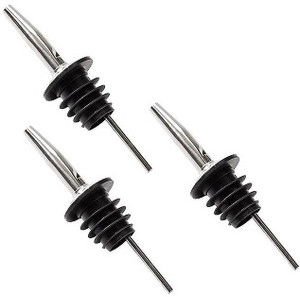 Dynore Dynore Stainless Steel Set of 3-Metal Wine Bottle Pourer/ Pour Spout Stainless Steel Bottle Stopper