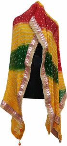 QB CLASSIC CURVES Art Silk Printed Women Dupatta