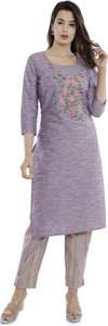 ETHIC EYE Women Kurti Pant Set