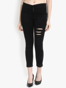 high waist denim Skinny Women Black Jeans