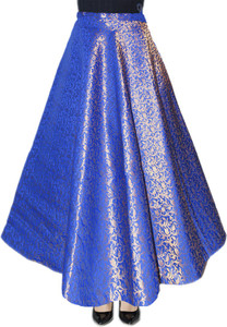 Perfect Choice Embroidered Women Regular Light Blue Skirt