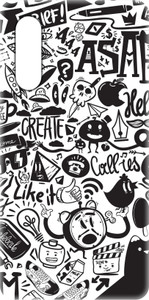 स्मटी बैक कवर Vivo Z1x, Vivo 1917 - Doodle Print के लिए