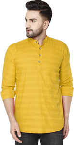 FUBAR Men Striped Straight Kurta