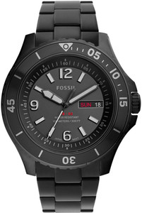 Orologio analogico Fossil in acciaio ed ecopelle FS5839