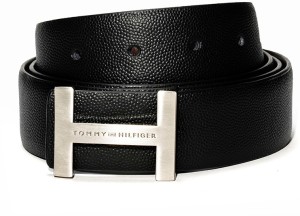 TOMMY HILFIGER Men Casual Black Genuine Leather Belt