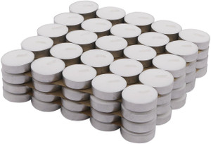 UD WORLD Smokeless Tealight 3 hour Burning Candle (White, Pack of 50) Candle (White, Pack of 50) Candle