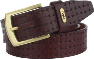 FLYER पुरुषों के लिए कैज़ुअल भूरा जेन्यूइन लेदर बेल्ट