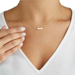 Addict Attire Pearl Pendant Pearl Metal Chain