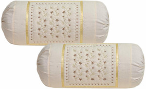 Harshita Creation Embroidered Bolsters Cover