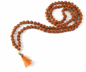 PETRICHOR 100% Original Rudraksha mala with Lab Certificate Wood Chain
