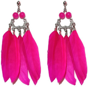 Weariton Light Weight Party Wear Earrings Feather Earrings Tassel Earrings Metal Tassel Earring