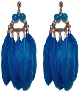 Weariton Light Weight Party Wear Earrings Feather Earrings Tassel Earrings Metal Tassel Earring