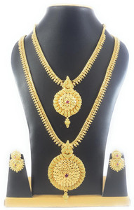 AFJ GOLD Alloy Gold-plated Gold Jewellery Set