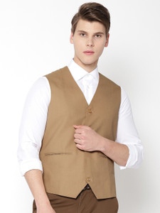 OORA Solid Men Waistcoat