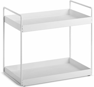 Xllent Can Kitchen Rack Steel 2-Step White Steel- Kitchen Rack/Bathroom/ Countertop Organizer/ Cosmetic Rack/ Kitchen Counter/ Shelves/ Spice Rack