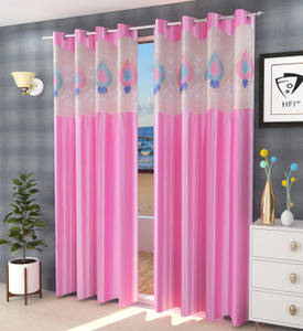Homefab India 274.5 cm (9 ft) Long Door Polyester Curtain (Pack Of 2)