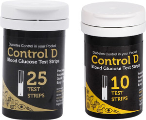Control D Blood Glucose Testing 35 Glucometer Strips Price in India ...