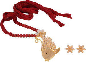 Sukhen Antique Jewellery Brass Gold-plated Gold Jewellery Set