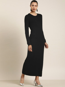 her by invictus Women Maxi Black Full Length Dress