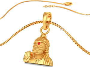Joyalukkas Lord Hanuman Gold Pendant 22kt Yellow Gold Pendant