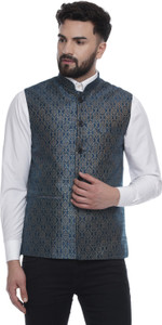 JIHUZUR Sleeveless Printed Men Jacket