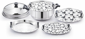 लक्युरिया HEAVY GAUGE SUMO IDLY POT STEAMER & COOKER 14 IDLIES (LPG & INDUCTION FRIENDLY) (4 PLATES- 14 IDLIES) इंडक्शन & स्टैंडर्ड इडली मेकर