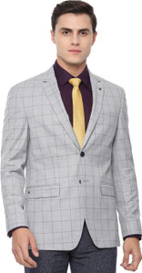 LOUIS PHILIPPE Checkered Single Breasted Formal Men Blazer