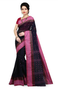 WoodenTant Woven Jamdani Pure Cotton Saree